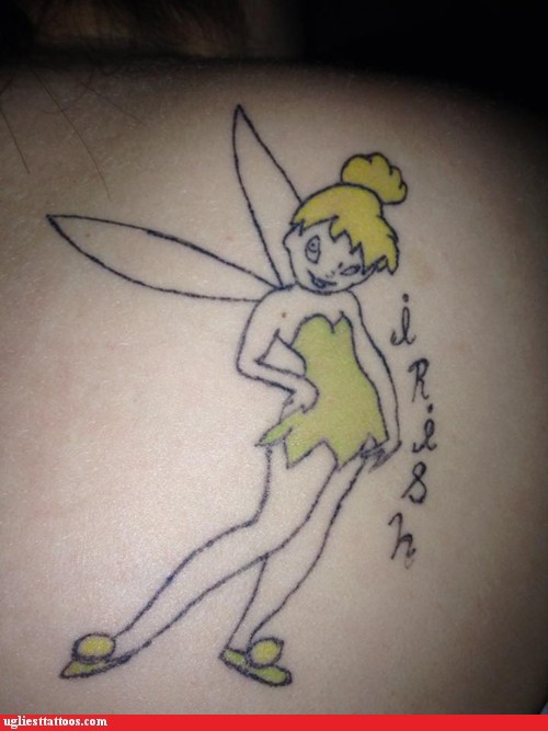 Ugliest Tattoos - tinkerbell - Bad tattoos of horrible fail situations that  are permanent and on your body. - funny tattoos | bad tattoos | horrible  tattoos | tattoo fail - Cheezburger