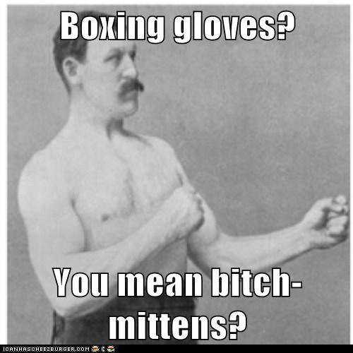 Boxing gloves? You mean bitch-mittens? - Cheezburger ...