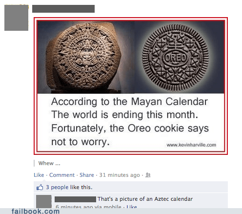 Oreo Cookie Mayan Calendar