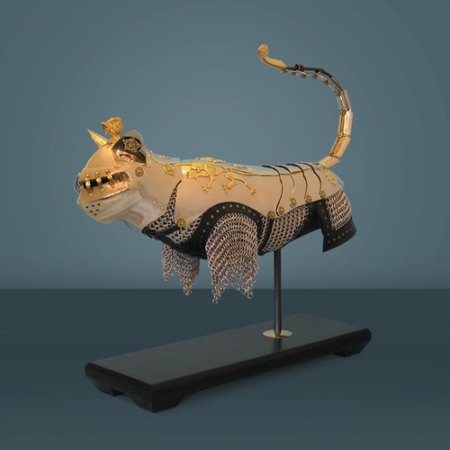 cat in knight armor