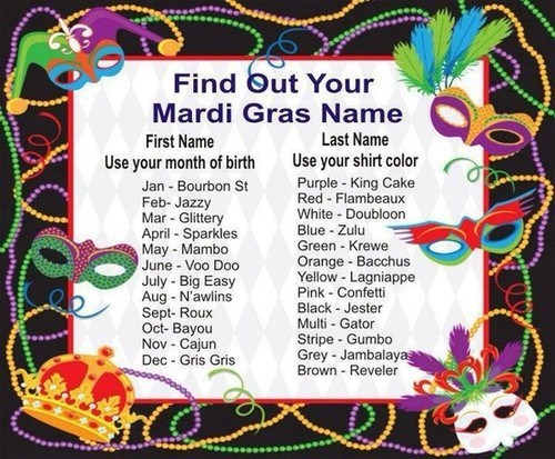 what is your mardi gras name