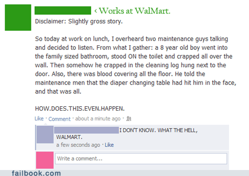 Just Another Day At Walmart Failbook Failing On Facebook