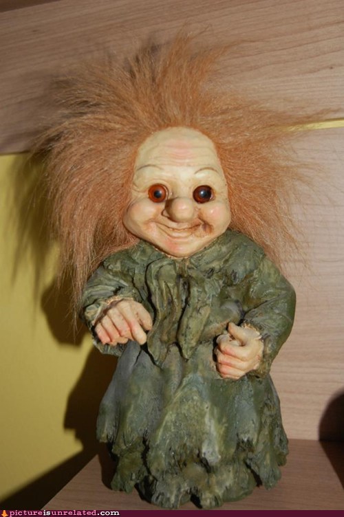 Creepy store troll doll