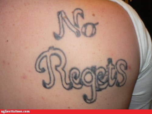 regret tattoos