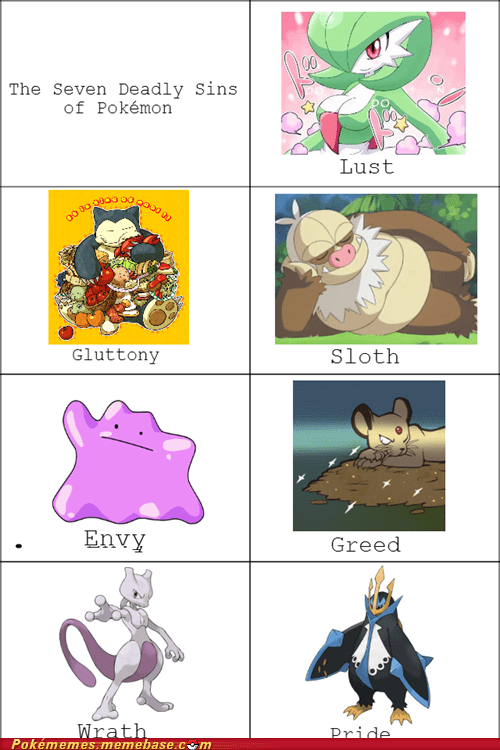 The Seven Deadly Sins of Pokémon - Pokémemes - Pokémon, Pokémon GO