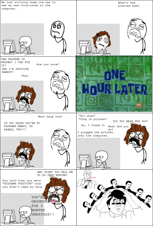 Moms and Technology Don't Mix - Rage Comics - rage comics