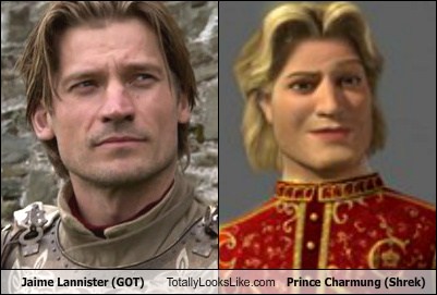 Jaime Lannister Totally Looks Like Prince Charmung Shrek Totally Looks Like