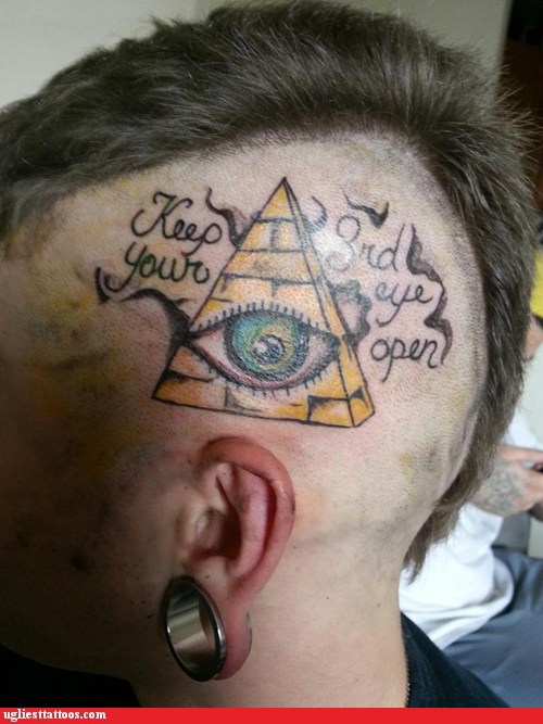 Keep Your Third Eye on The Prize - Ugliest Tattoos - funny tattoos | bad  tattoos | horrible tattoos | tattoo fail