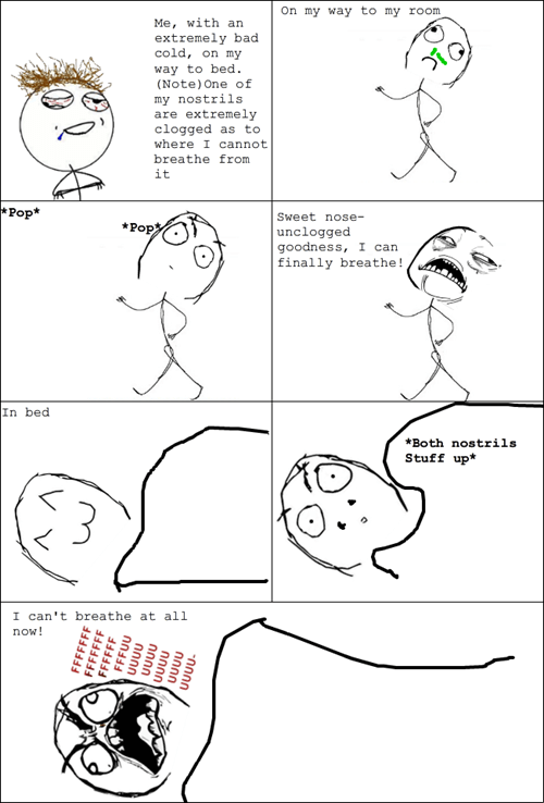 Sleeping With a Cold Sucks - Rage Comics - rage comics