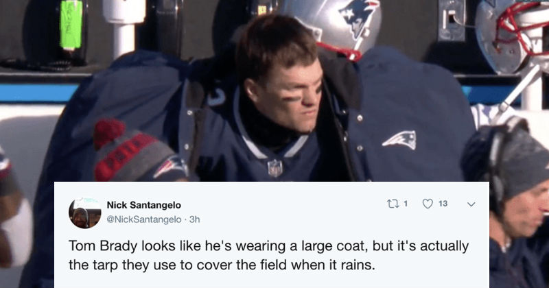 Tom Brady's Giant Coat Is Back, and Fans Say It Looks Bigger Than Ever