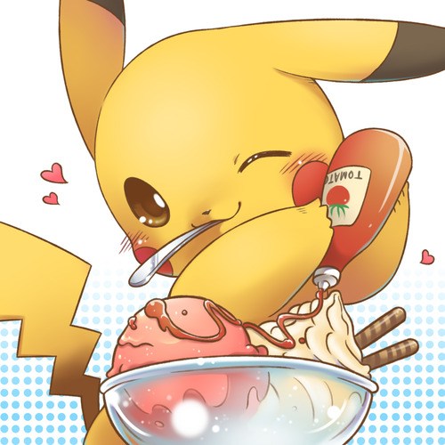 pikachu loves ketchup card