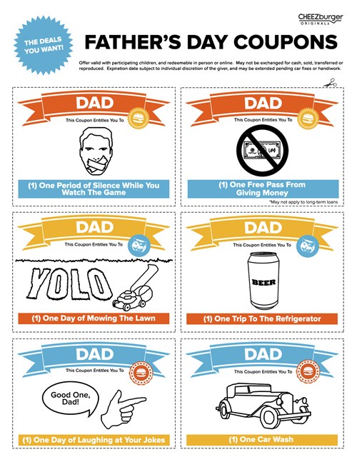 Father's deals day coupons