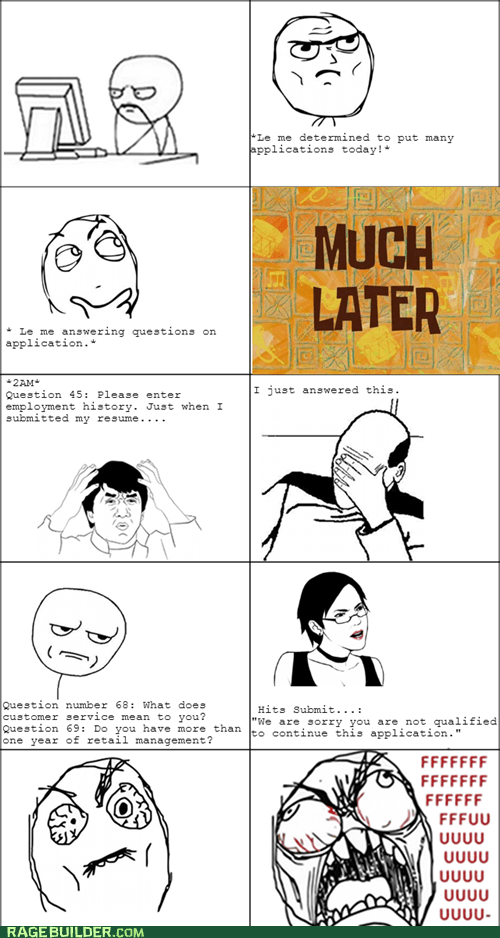 Job Hunting Online - Rage Comics - rage comics