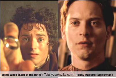 elijah wood lord of the rings totally looks like tobey maguire spiderman totally looks like elijah wood lord of the rings totally