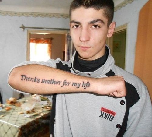 Remember to Thenk Your Mother - Ugliest Tattoos - funny tattoos | bad  tattoos | horrible tattoos | tattoo fail