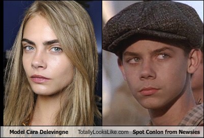 Cara Delevingne Totally Looks Like Spot Conlon From Newsies Totally Looks Like