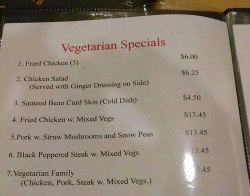 View Others Menu Pics