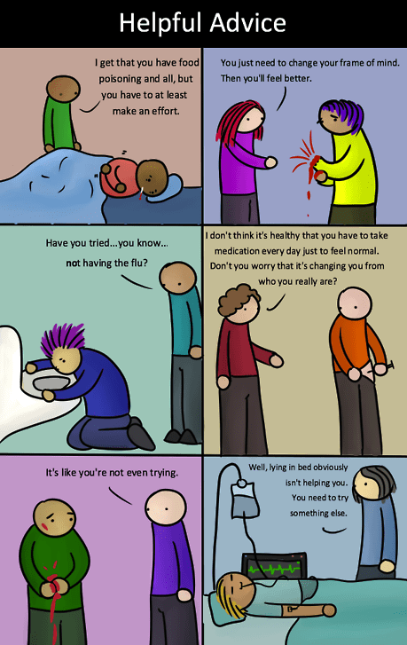 If Physical Diseases Were Treated Like Mental Illness Web Comics