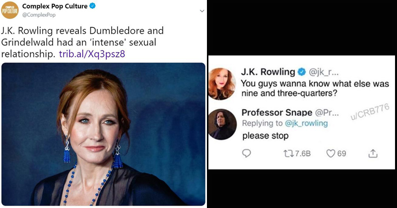 Jk Rowling Is Back In The Meme Spotlight For Revealing Dumbledore And 