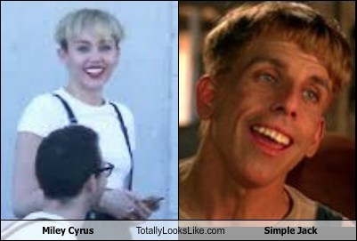 Miley Cyrus Totally Looks Like Simple Jack - Totally Looks Like
