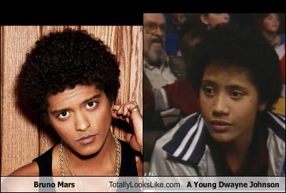 Bruno Mars Totally Looks Like A Young Dwayne Johnson - Totally Looks Like