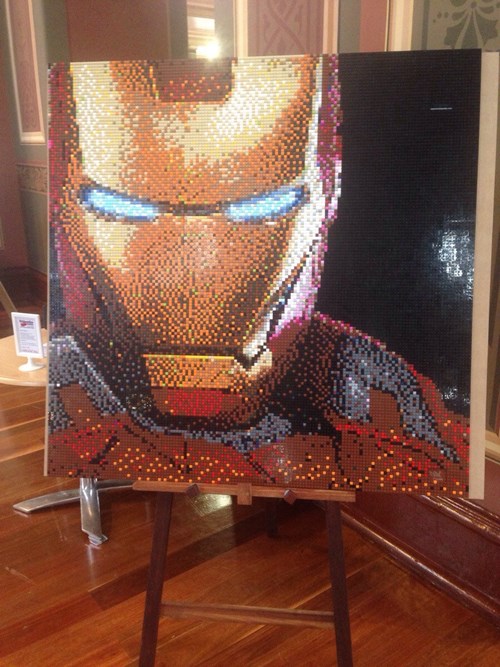 Iron Man Lego Mosaic Superheroes superheroes, batman, superman
