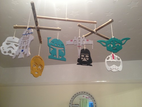 star wars crib mobile music