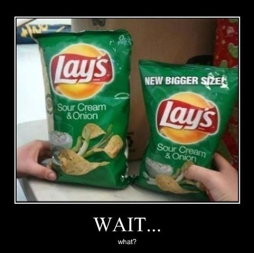 The Smaller Bag Has More Chips in It - Very Demotivational