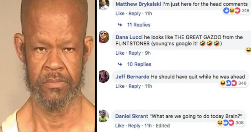 Man With Huge Head Gets Roasted In The Comments For His Mugshot 