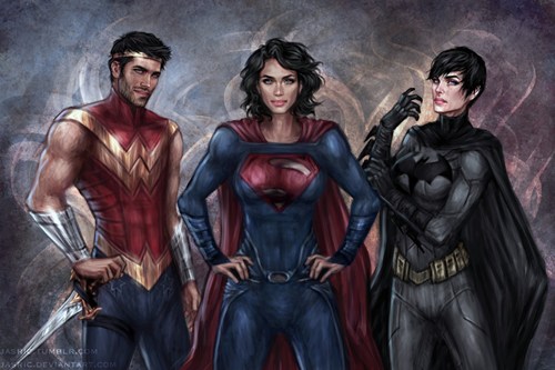Gender Swapped DC Trinity - Superheroes - superheroes, batman, superman,  avengers, spiderman, Pokémon GO