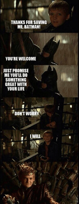 That Kid From Batman Begins Really Let Batman Down - Game of Thrones - Game  of Thrones Meme | GOT Memes | Game of Memes