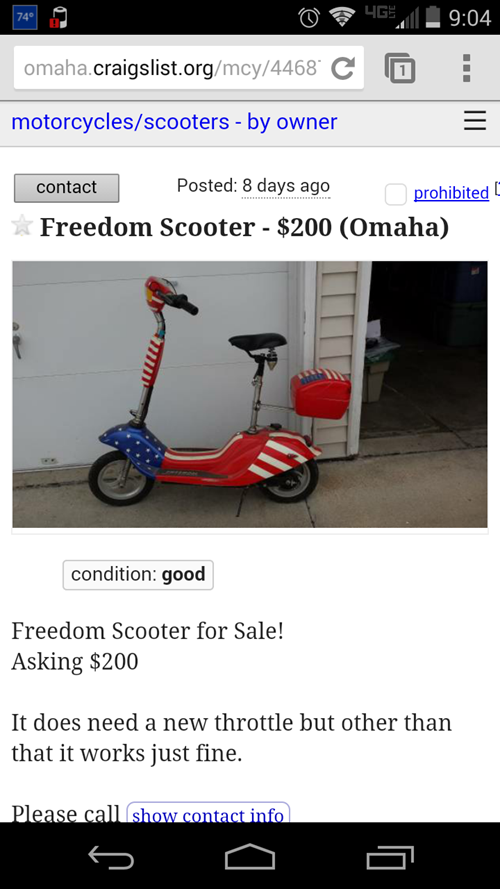 craigslist scooters