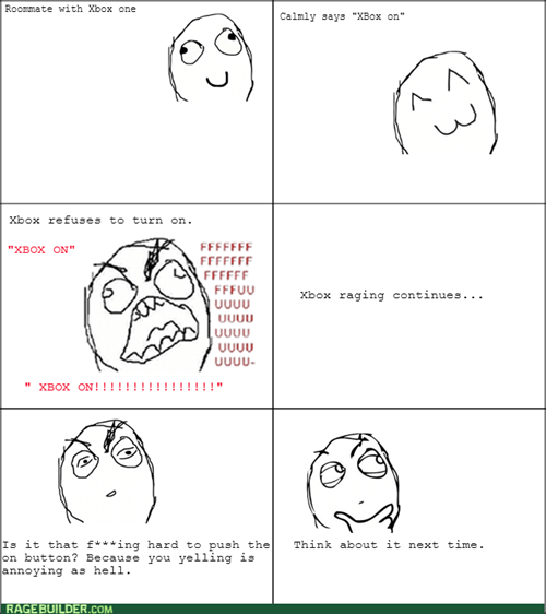 Xbox Rage: Roommate Edition - Rage Comics - rage comics