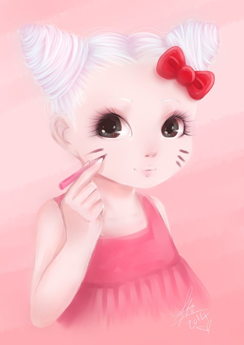 If Hello Kitty Really Was a Little Girl - Geek Universe - Geek | Fanart