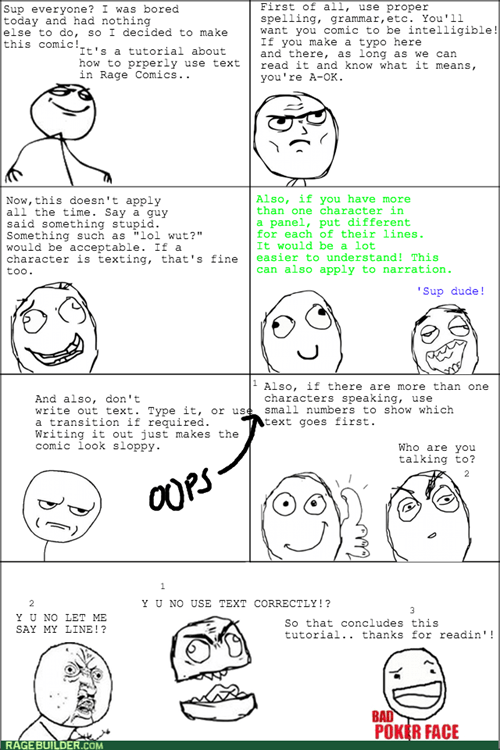 Rage Comics Tutorial: Text - Rage Comics - rage comics