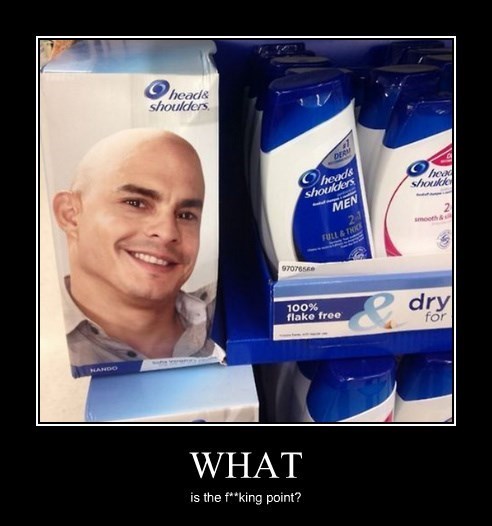 I Suppose He Does Have a Head and Shoulders - Very Demotivational