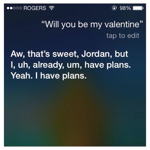 siri valentines day greeting message