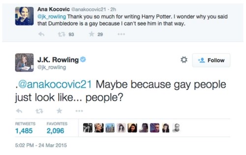 Tweet Of The Day J K Rowling’s Perfect Response To A Question About Dumbledore’s Sexuality