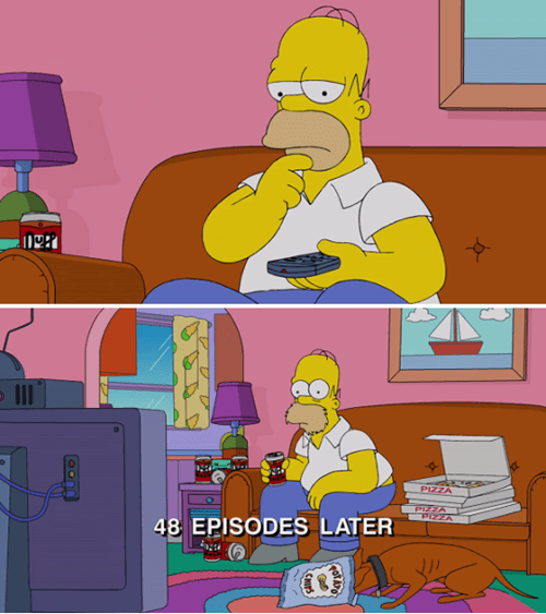 Homer Simpson and the Danger of Binge Watching Cartoons & Anime