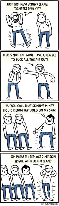 skinny jeans cartoon
