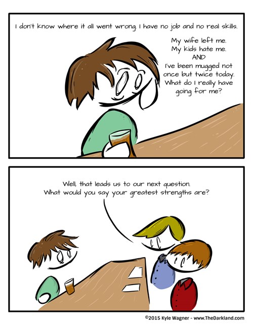 I Always Falter At This Part of The Interview Too - Web Comics - 4koma ...