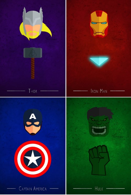 The Avengers Minimalist Posters - Superheroes - superheroes, batman