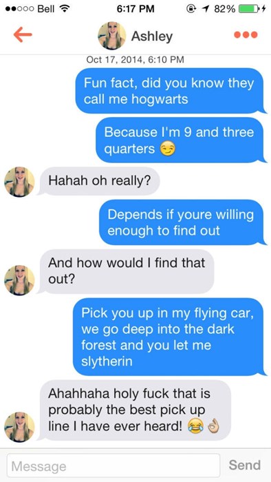 tinder texts flirty hufflepuffteam