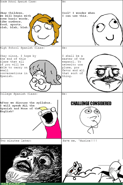 The Different Levels of Spanish - Rage Comics - rage comics