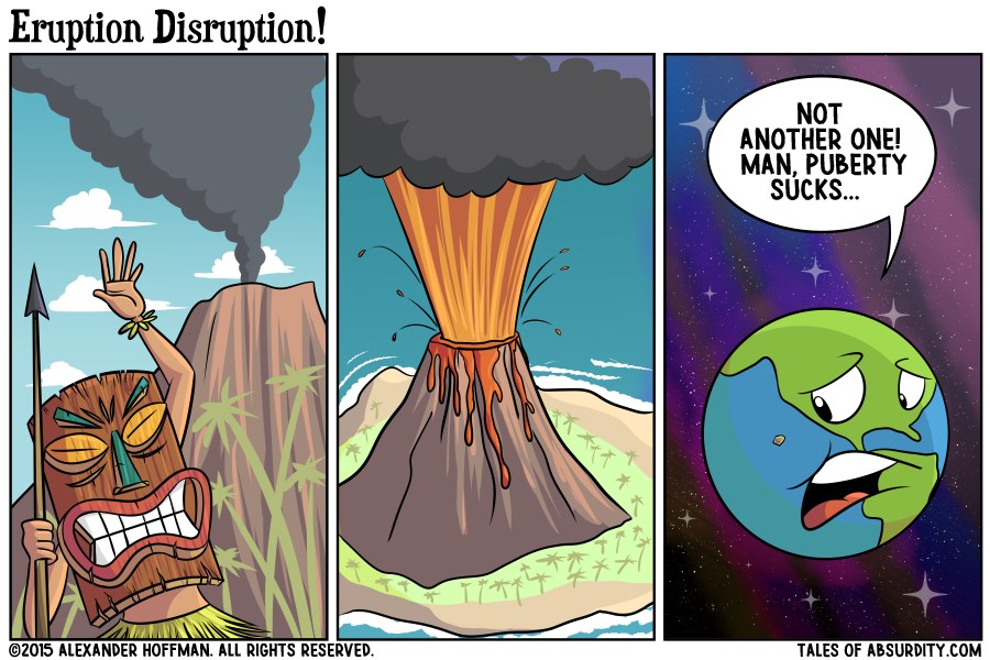 Volcano Comic Strip
