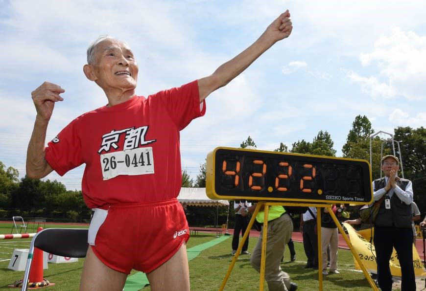 Sprinter of the day 105 year old japanese man breaks world record for