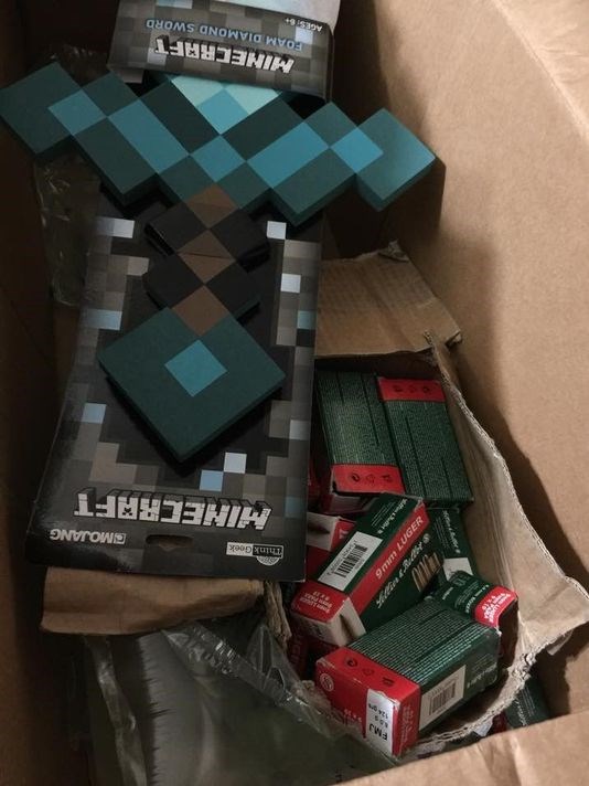 Present of the Day: Mom Orders Minecraft Sword from Toys R Us, Gets 800 Rounds of Ammo As Well