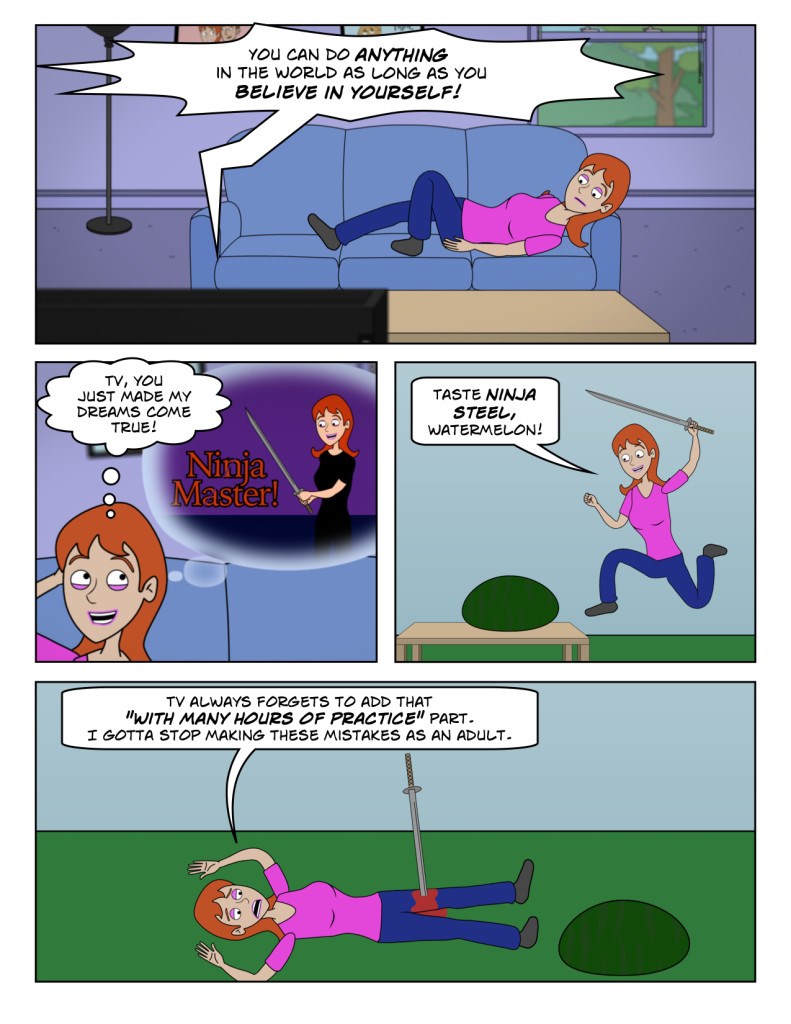 It's Hard to Believe in Yourself - Web Comics - 4koma comic strip,  webcomics, web comics