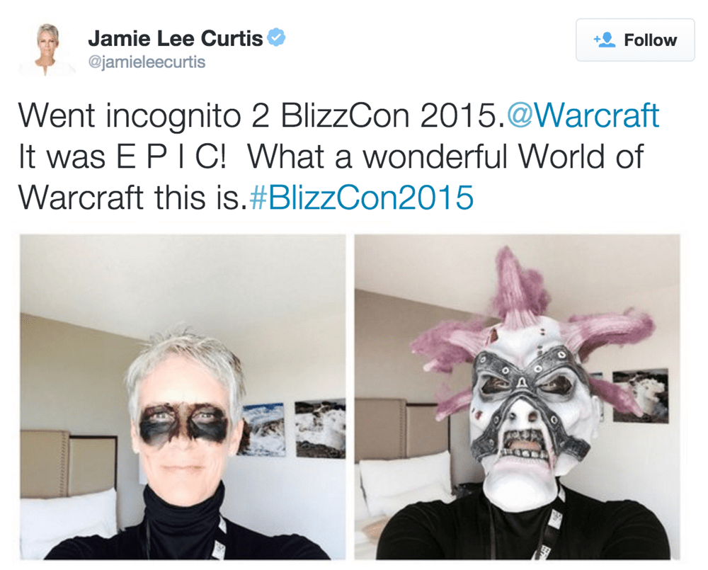 Jamie Lee Curtis Went to BlizzCon Dressed as a Forsaken - Video Games -  video game memes, Pokémon GO