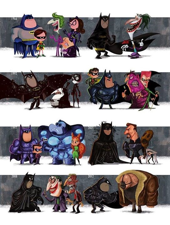 Batman and Friends Through the Years - Superheroes - superheroes, batman,  superman, avengers, spiderman, Pokémon GO